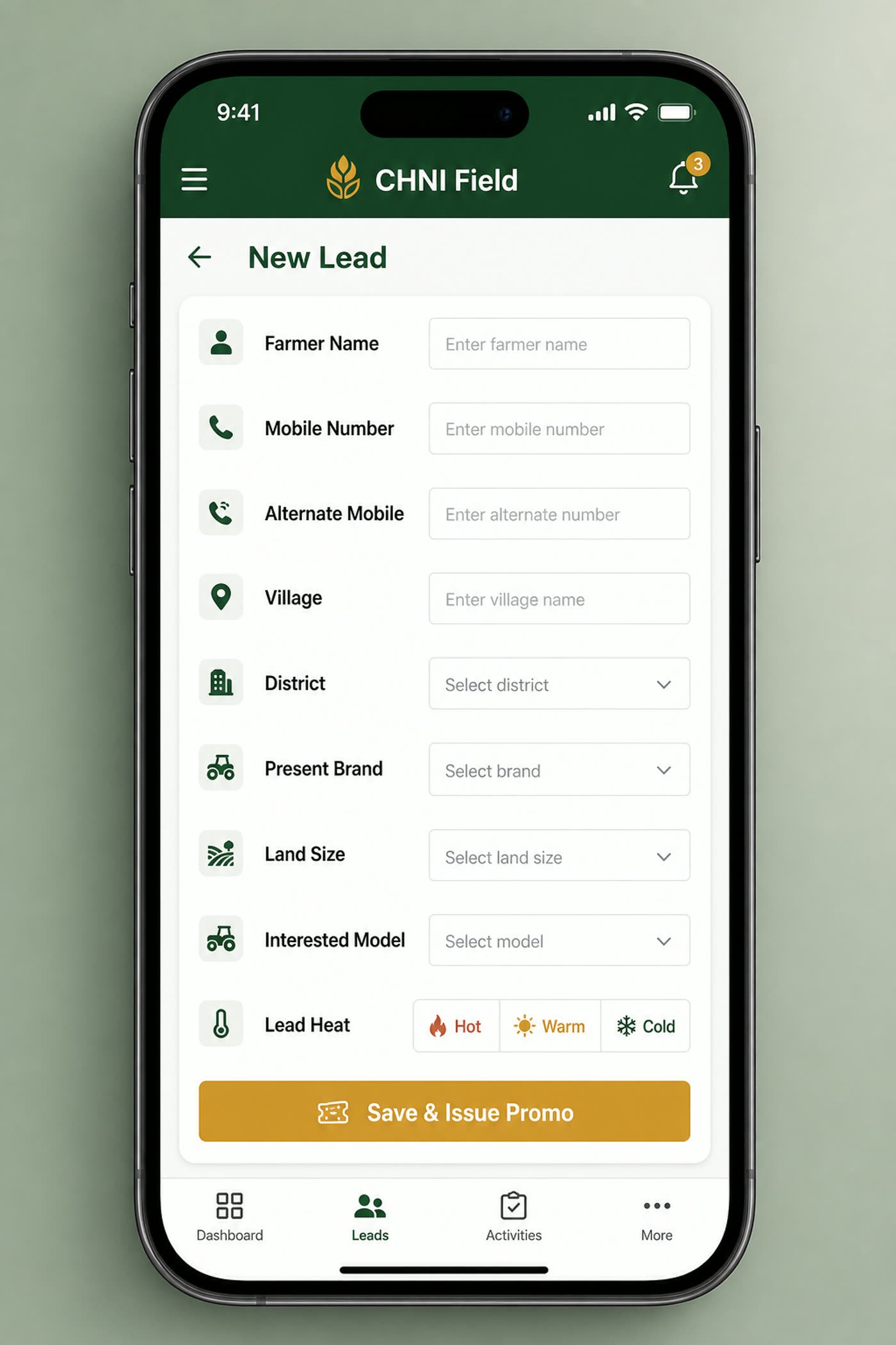 CNHI mobile lead capture on the floor