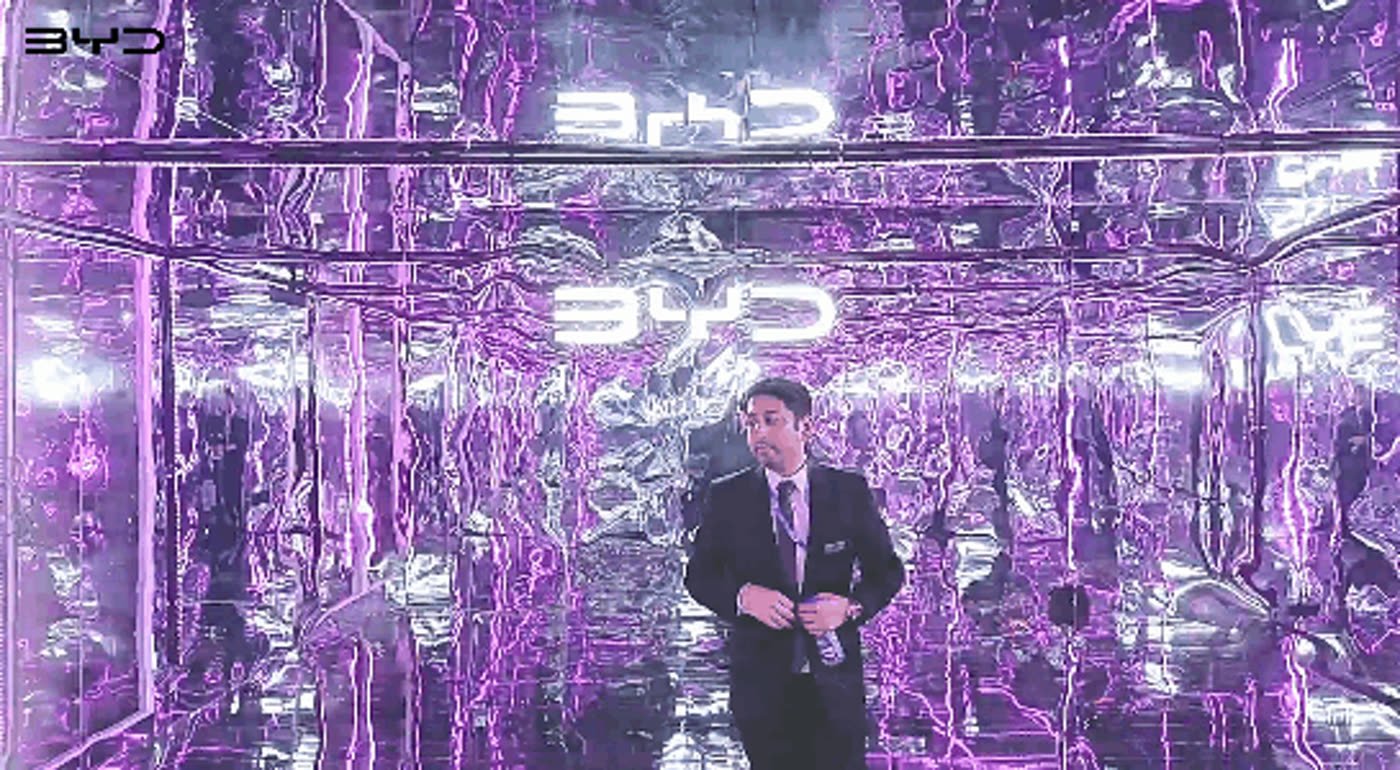 BYD 3D photobooth at Auto Expo