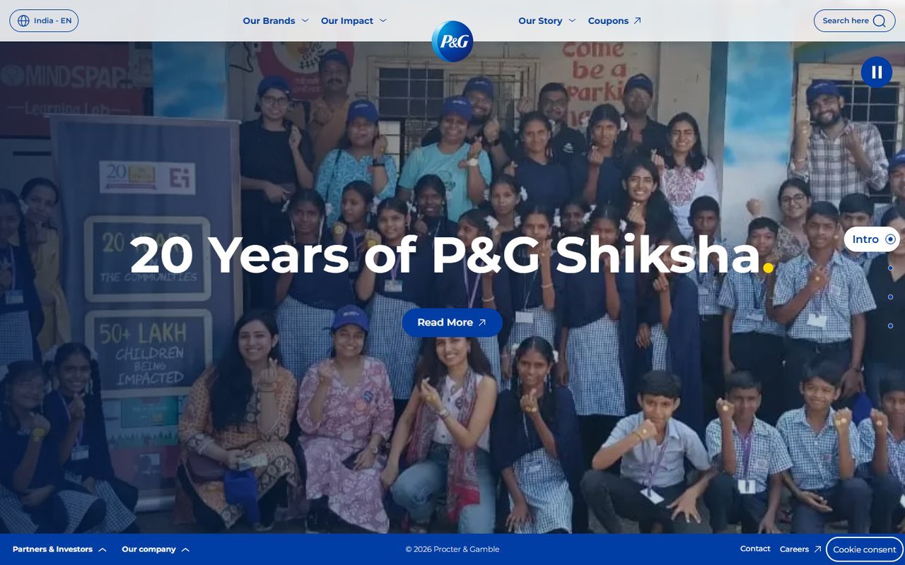 P&G India website